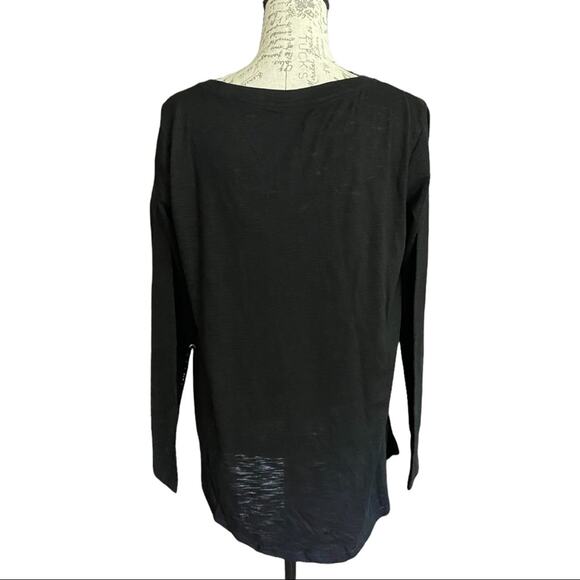 Cotton Black Long Sleeve Women's Shirt Large NIP - Picture 2 of 2